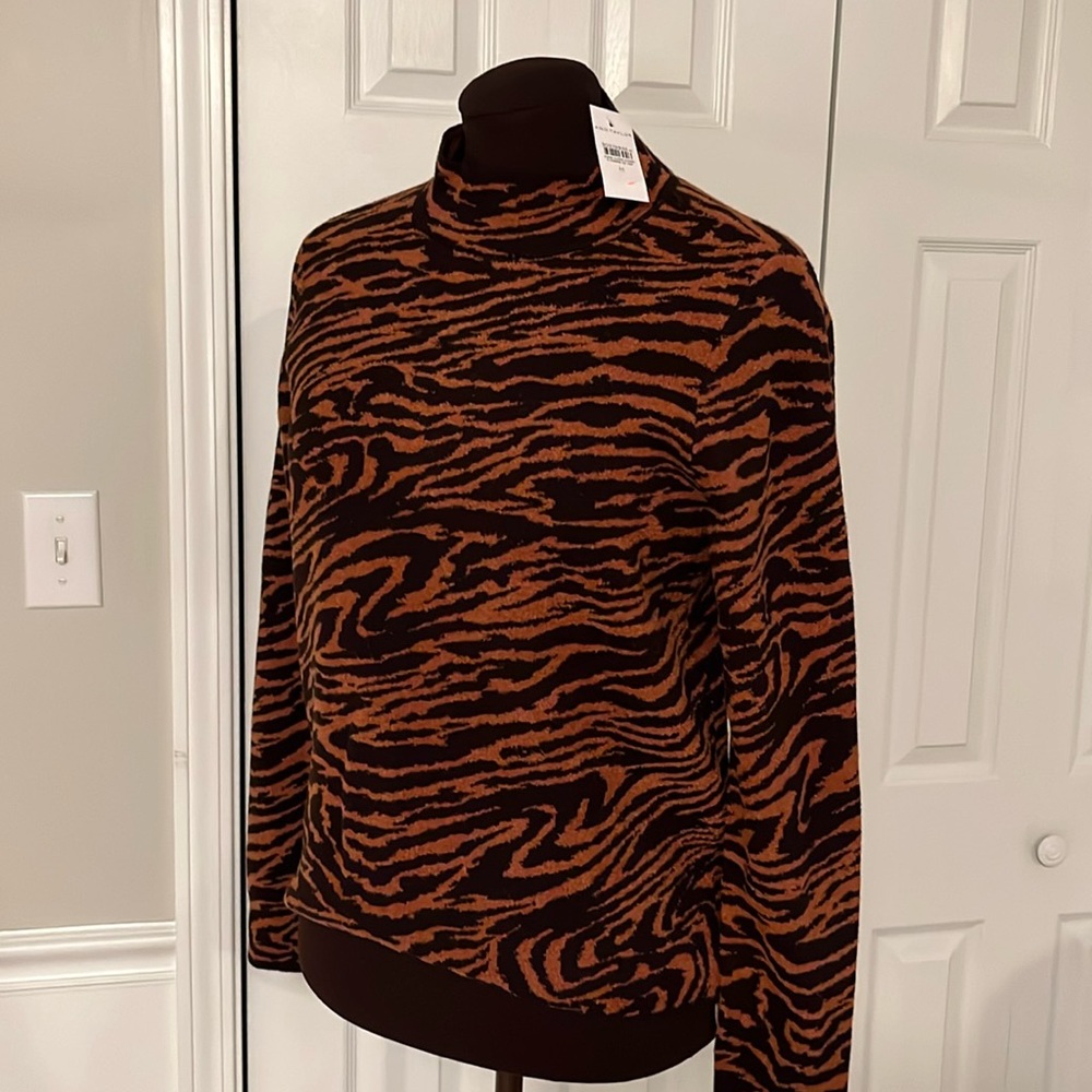 Ann Taylor Tiger Mock Turtleneck Sweater-NWT Medium